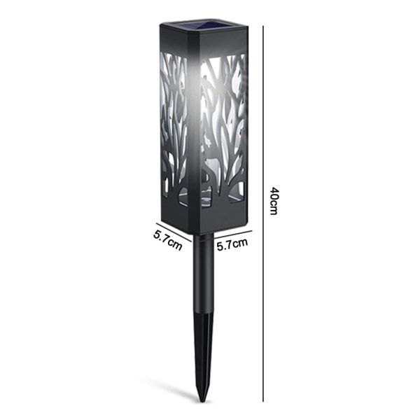 6 stk hule LED solcellelys, IP65 vanntett utendørs terrasse sti