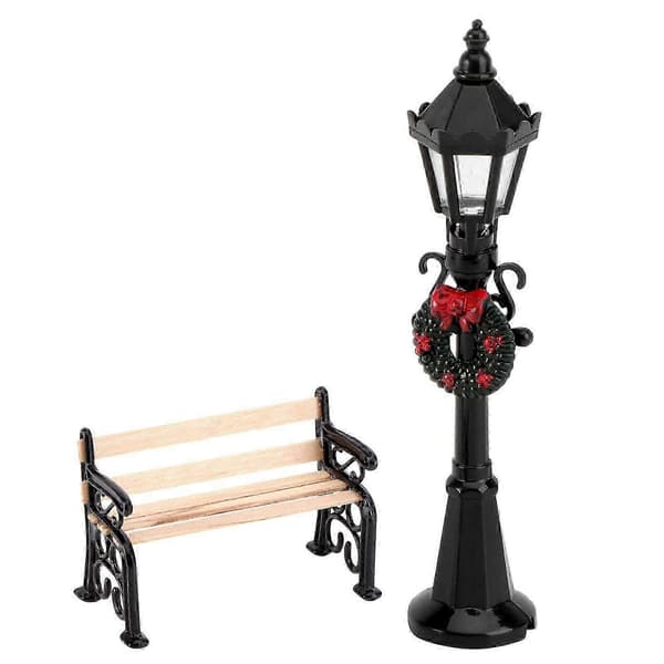 2 stk. simuleringsnattlampe-dekor miniatyrstolpynt minihusutstyr