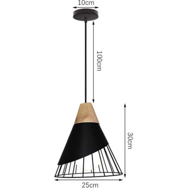 1 stk. Lysekrone Pendel Badminton Form Metal E27 til Soveværelse Bar Sort - Sort PAGNE