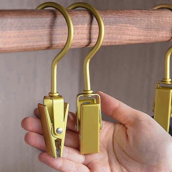 6 stk. Multifunktionel krogclips i aluminiumslegering til hatte, nederdele og tøjopbevaring