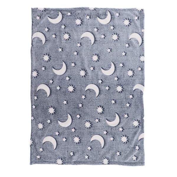 Glödande polyesterfilt Mjuk och varm luddig filt för säng soffa soffa alla säsongerDusty Blue
