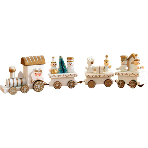 Miniatyrtog i tre for juledekorasjon, julegave til barn