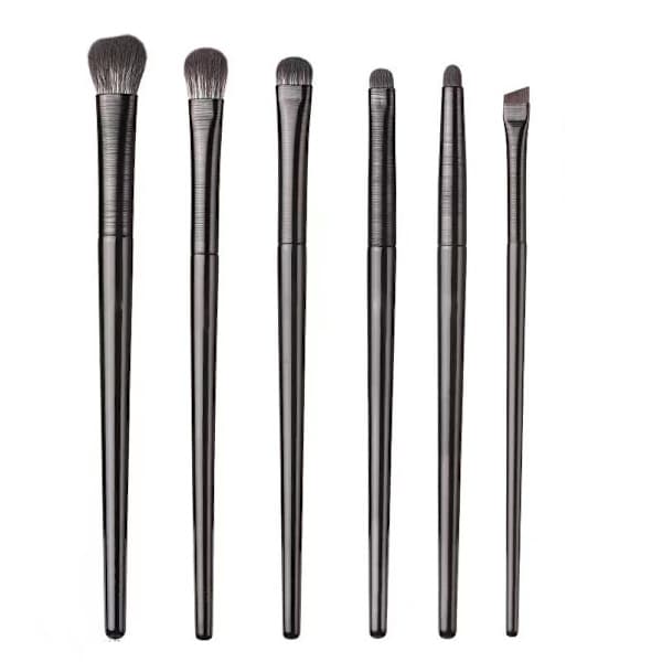 Makeup Brushes & Eyeshadow Pencils - 6-piece set Black[TT]