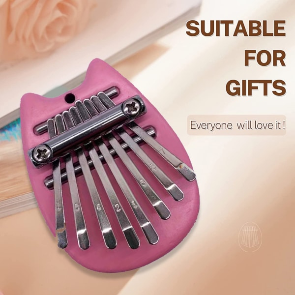 Mini Kalimba 8 Tangenter Tommelfingerklaver Sød Bærbar Fingerklaver Træ