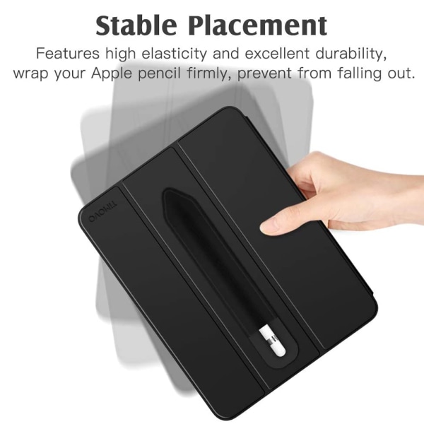 Avtagbar elastisk Apple Pencil 1/2nd Gen Pocket Pouch Black