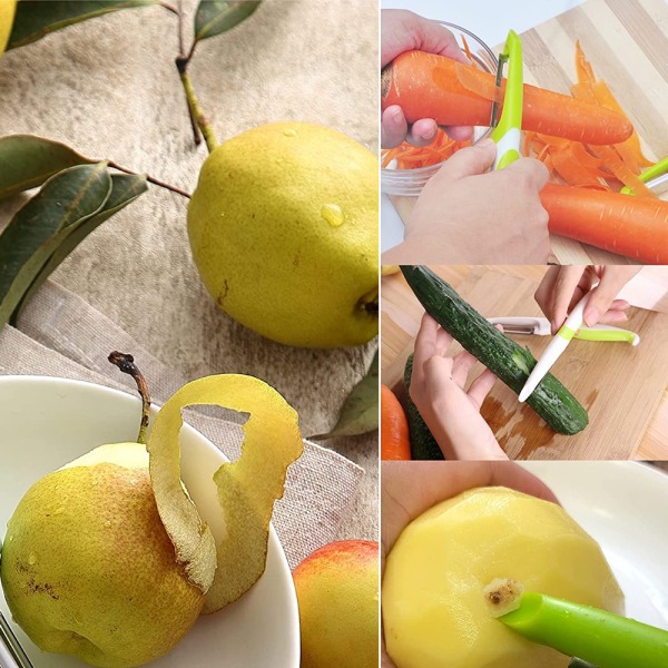 Perunankuorijat keittiöön, kasvissalaatti, muotoile omenahedelmiä