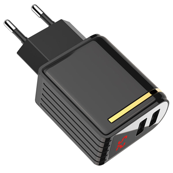 Dual Port Digital Display Lader Kreativ Universell USB Lading