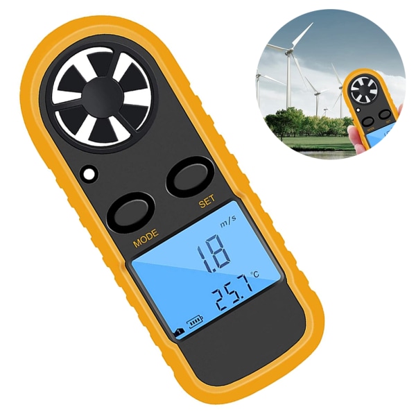 GM816 Digital Anemometer Wind-Speed Gauge Meter LCD Handheld