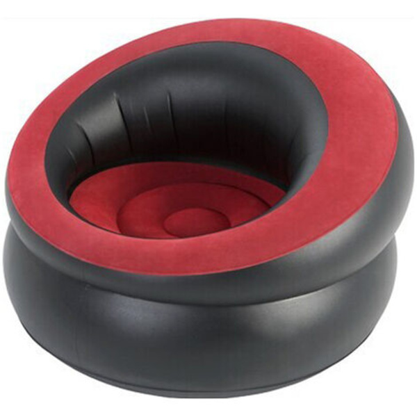 Enkel flokket oppblåsbar spillstol sofa sete solseng camping