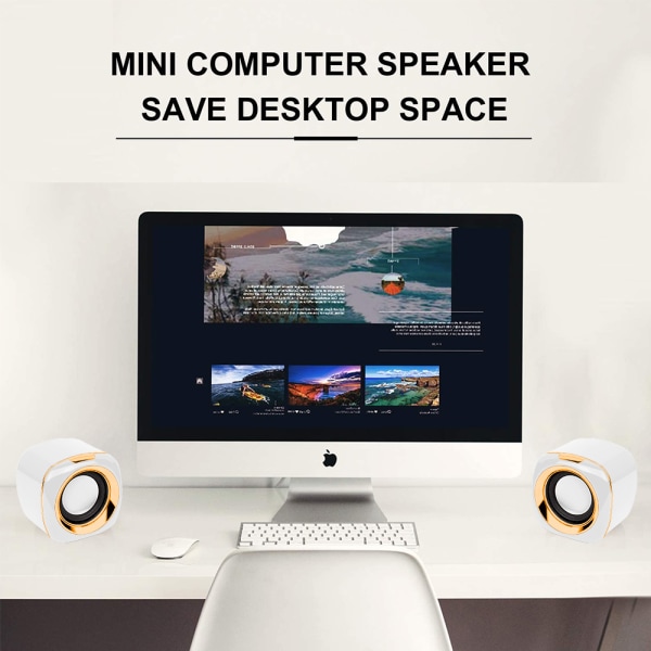 Desktop mini lyd, computerhøjttalere