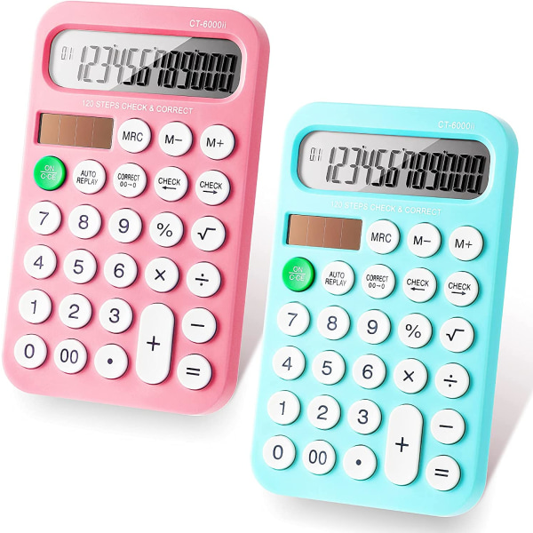 Mini Pocket Miniräknare Liten söt 12 siffror standardfunktion