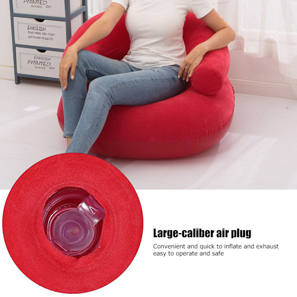 Kompakt Portabel Lat Stol För Inomhus- och Utomhusäventyr, Flock PVC-Material Ger Varmt Slitstarkt Komfort, Ergonomisk Design Säkerställer Komfort