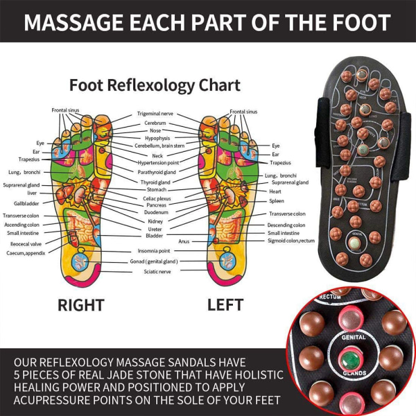 Akupressur fodmassager Akupunktstimulering massage hjemmesko
