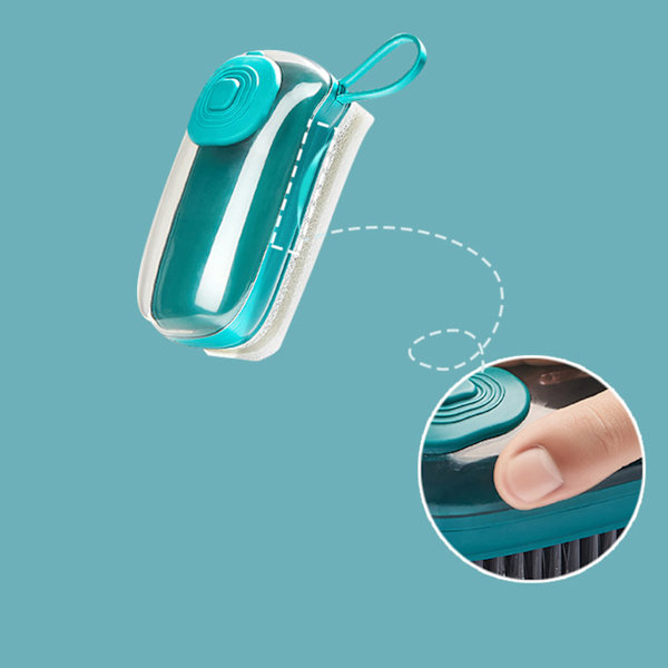 Hydraulisk rengöringsborste Automatisk vätskepåfyllning Ergonomisk design Multifunktionell skrubbborste för kläder SkorGrön