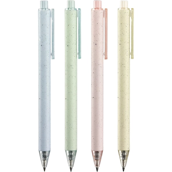 4-pack infällbara söta gelpennor Quick Dry Pens Fine Point 0,5 mm