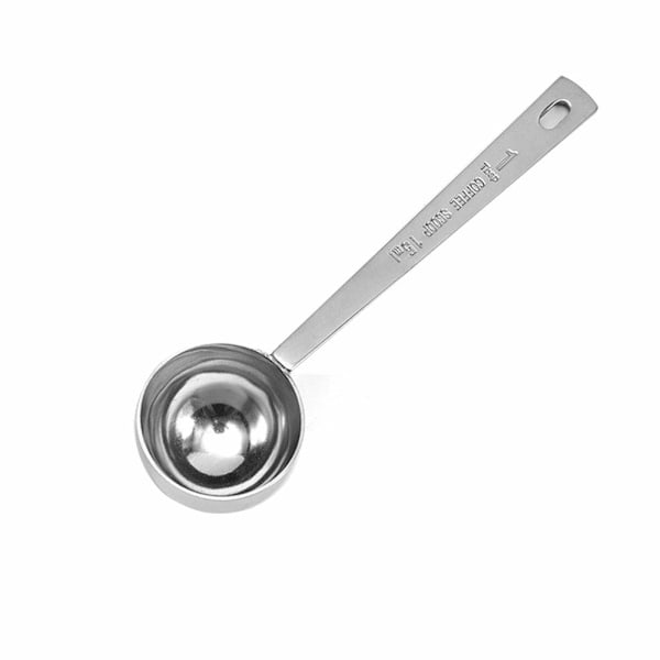 Kaffe måttskedar, 1 st 15 ml (1 TPS) 304 Rostfritt stål Kaffeskedar 1 Matsked Långt handtag Mätning matsked Passar Kaffebehållare för Malet