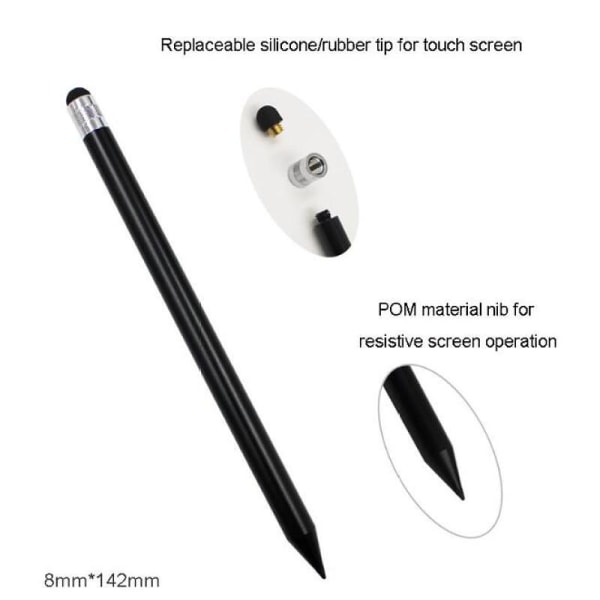 Stylus Touch Pen Touch Pen til iPhone iPad Tablet Phone PC - Sort