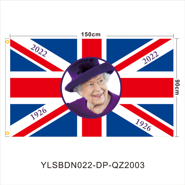 Hendes Majestæts Flag, Minde om Storbritanniens Dronning F