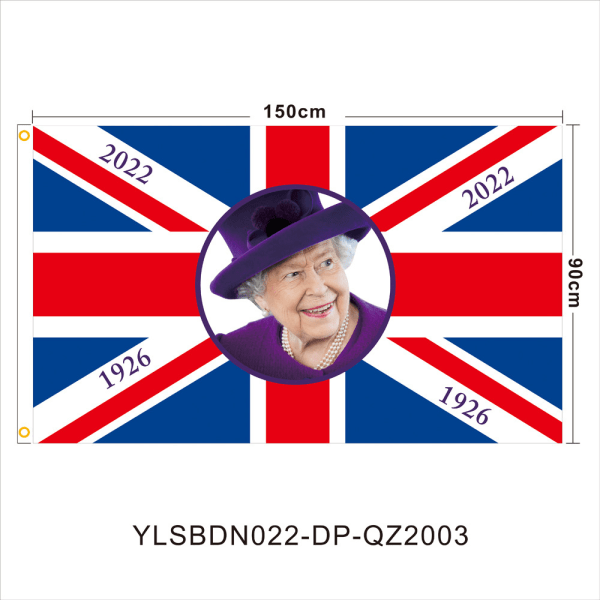 Hennes Majestets flagg, minnesmerke for dronningen av Storbritannia F