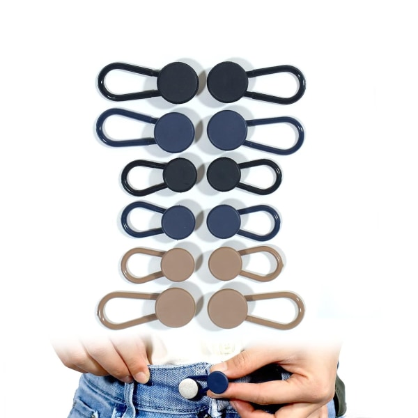 12 st knappförlängare för jeans, knappförlängare för jeans, knappförlängare för byxor, midjeförlängare för byxor
