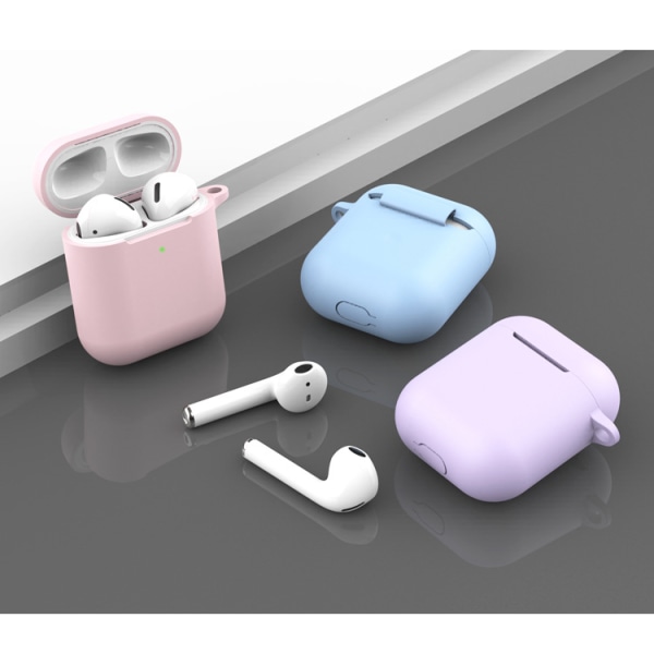 AirPods-fodral, heltäckande skyddande silikonfodral för AirPods-tillbehör