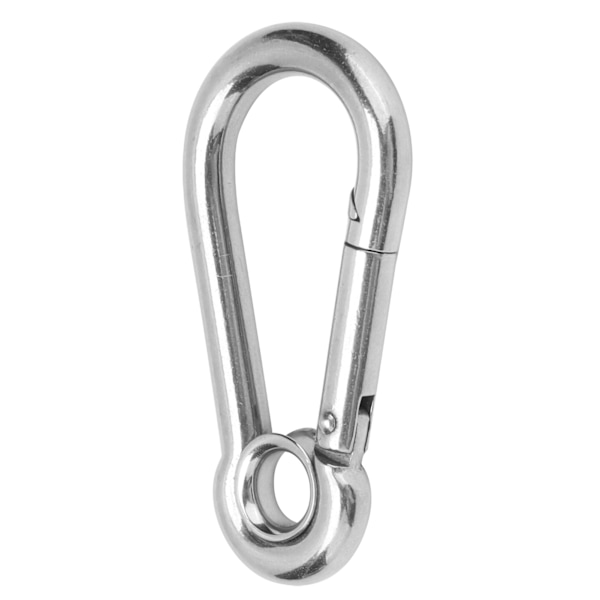 10 st Karbinhakar med fjäderlås i rostfritt stål, säkerhetsrep, hängande spänne, tillbehör M7 (7 mm)