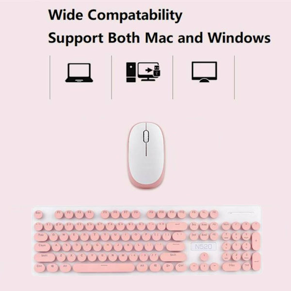 2.4G langaton näppäimistö ja hiirisetti, langaton ultraslim täysikokoinen USB-näppäimistö ja hiiriyhdistelmä ladattava Windows XP / 7/10 / Mac OS X 10.3 +