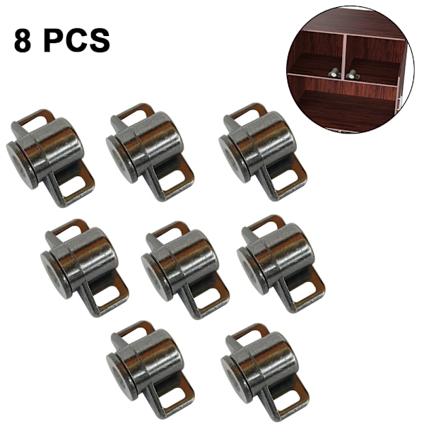 Magnetisk skåpdörrspärr med magneter för skåpdörrspärr Gun 8pcs
