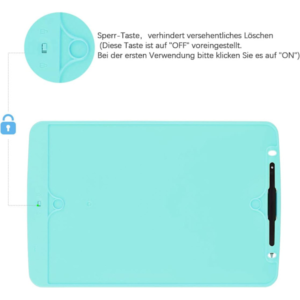 Upgrow LCD-kirjoitustaulu, 12 tuuman LCD-kirjoitustaulu,