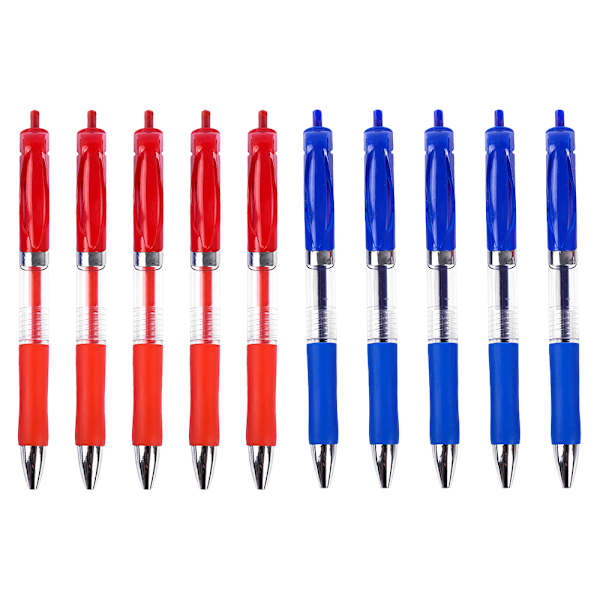 Gelpennor, 10-pack, blandade färger, kontor och skola