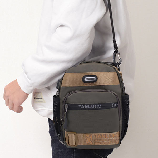 Multifunktionell axelväska crossbody väska herr casual axelväska sport bröstväska