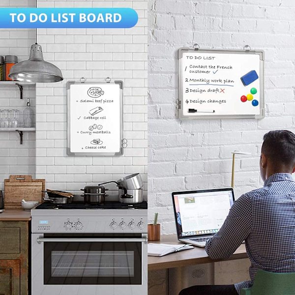 Liten torr raderbar whiteboard, 12\" X 16\" magnetisk hängande
