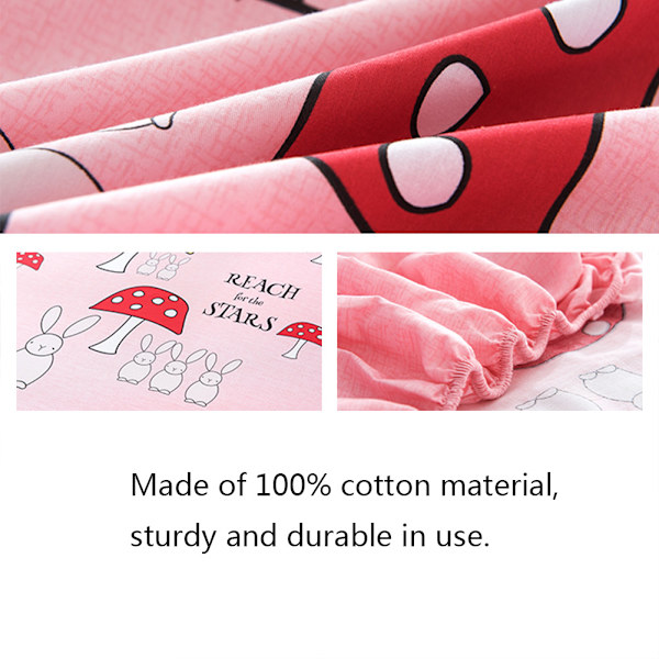 100% Bomulls Mjuk Bekväm Andningsbar Stretchlakan (150*200cm)