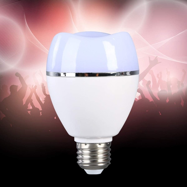 LED Smart Bulb Bluetooth-högtalare Musik Synkroniserad Färgförändrande Ljus Trådlös Fjärrkontroll Glödlampa $ LED Smart Music Bulb Stereohögtalare med