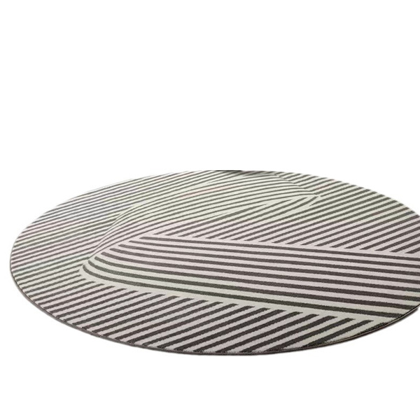 Dekorativ rund teppe, myk moderne sofa gulvteppe stue soverom stol, maskinvaskbar (størrelse: Diameter 120cm)