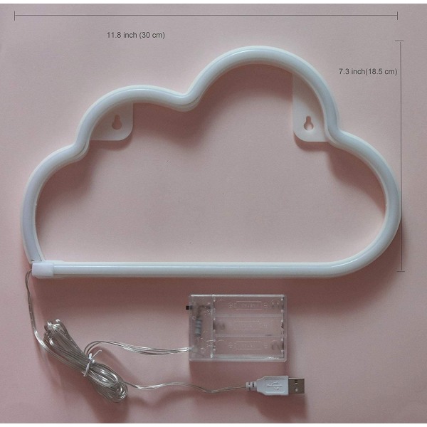 Rosa sky Neon-skilt, USB-lading/batteri LED Neon-lys for Pa