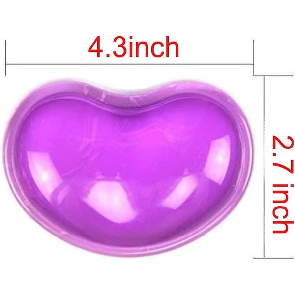 Silikon Gel handledsstöd, vila Hjärtformad Translucence Ergonomisk Musmatta Handkudde Effektivt handledströtthet