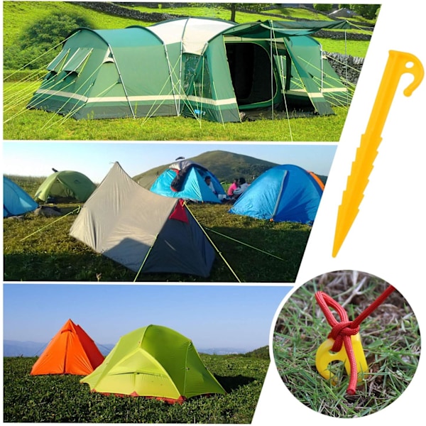 30 stk. plastteltpløkker, spiralteltpløkker, haveteltjordpløkker, robuste og holdbare, til campingtilbehør, campingmarkiser, campingvognsmarkiser