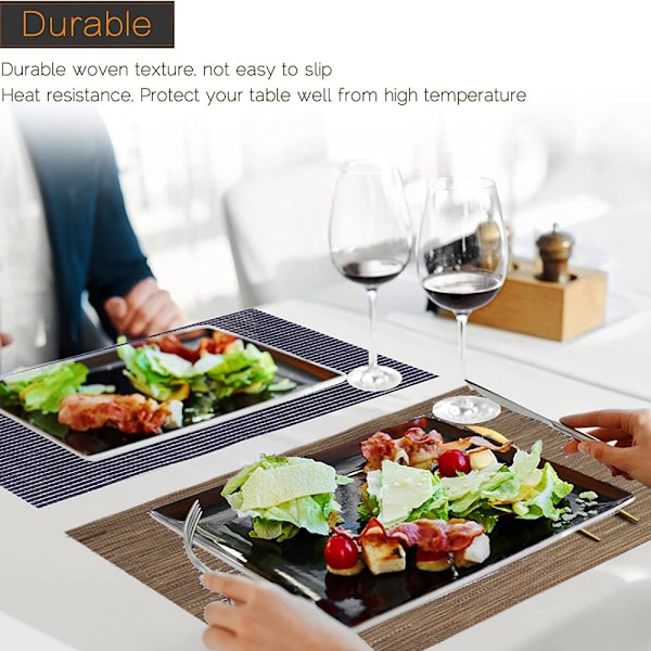 Rektangulära placemats för köksbord och matsal