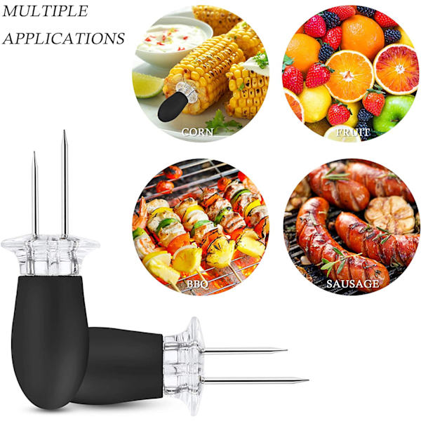 5 stk grillgafler, rene og hygieniske, jevn grillvarme, gul farge