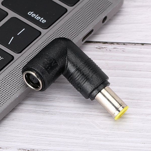 2 st Högervinkel till Armbåge Kontakt Adapter DC 0.3 x 0.2in Konverterare för Lenovo/IBM Laptop
