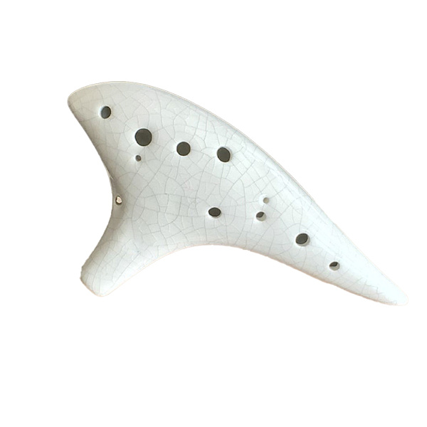 12 Hulls Søt Ocarina Yndefull Form Keramikk Ocarina i Alto C