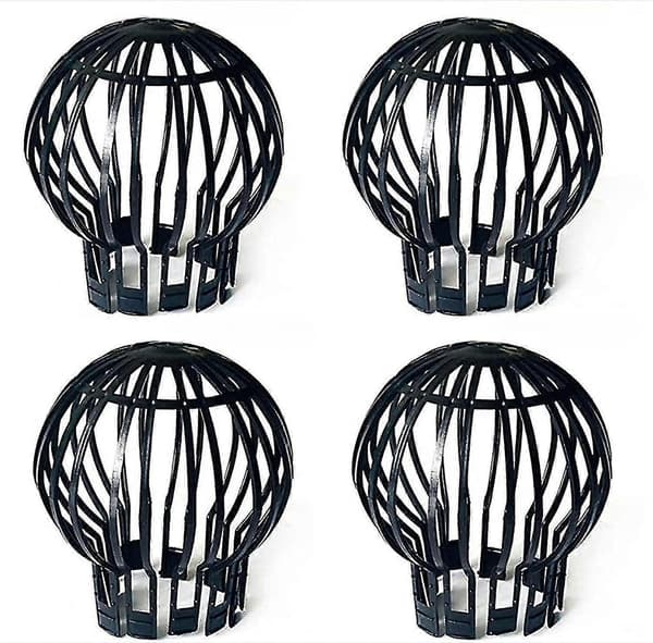 4-pack takfilterkåpa, svart avloppsfilter