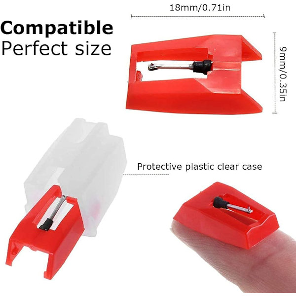 Platespiller nål, 4-pak Universal platespiller stift