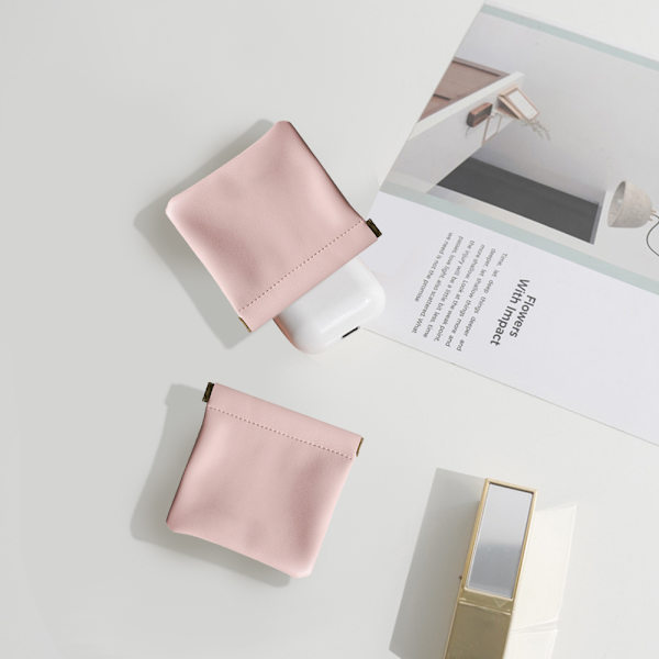 2-pack läderringficka läder smyckespåse