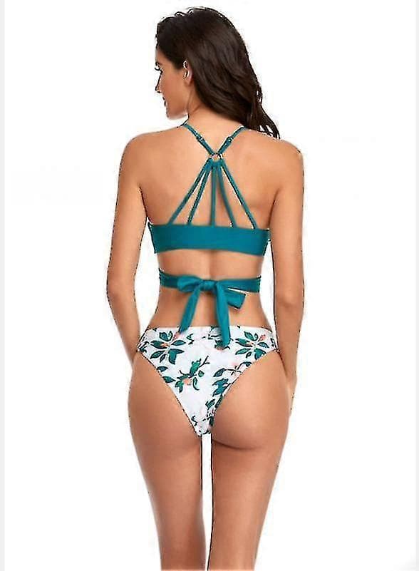 Bikini Bikini Badetøj Split Print Bikini Strand Rygløst Badetøj M