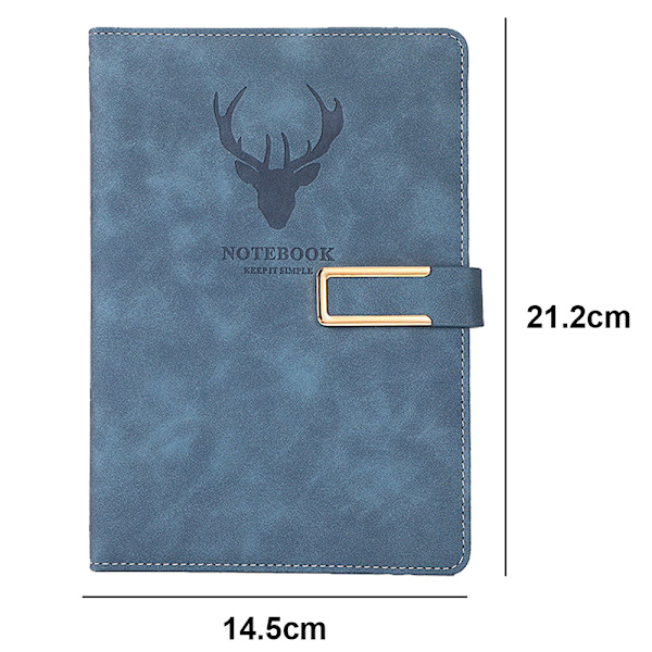 Business Notebook A5 Spænde Notesblok (Hjortehoved Design) Hardcover