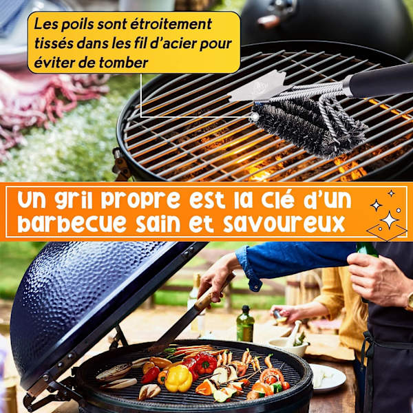Grillbørste Grillbørste med rustfrit stål