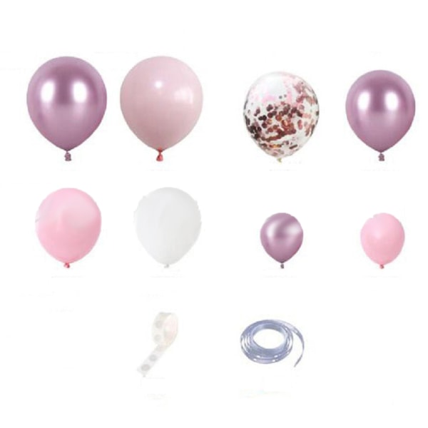 Vaaleanpunainen ja violetti Balloon Garland Kit, Balloon Arch for Girls Birt
