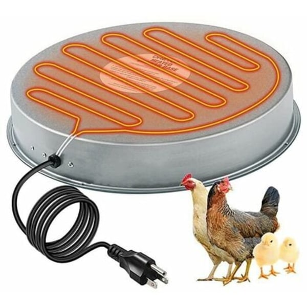 Poultry Waterer Heating Base, Poultry Waterer Heating Plate, Metal Heating Base for Winter Defrosting, Chicken Coop Tool Accessories